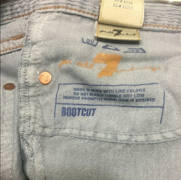 7FAM Grey Bootcut Corduroy Pants NWOT!